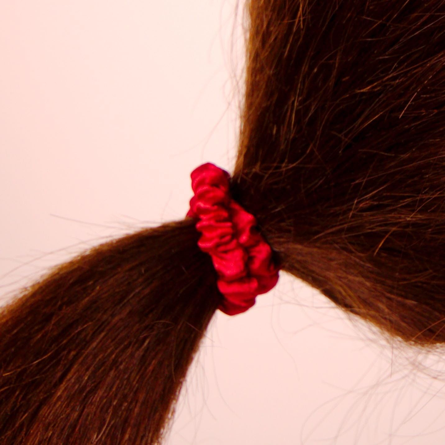 Amelia Beauty, Black, Skinny Satin Scrunchies, 12 Pack – 2in Diameter, Gentle & Strong Hold, No-Snag, No-Dent, Crease-Free Hair Ties