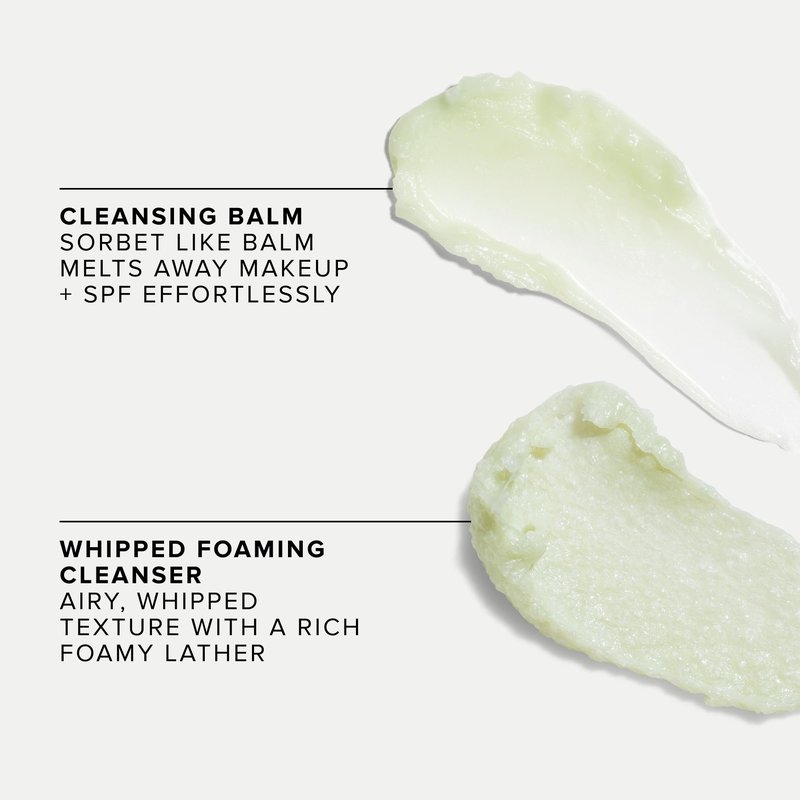 Farmacy Deep Double Cleanse Skincare Gift Set - Green Clean Makeup Remover Cleansing Balm & Whipped Foaming Face Wash for Oily Skin - Melts Away Makeup & Helps Promote Healthy Skin (2 Count)