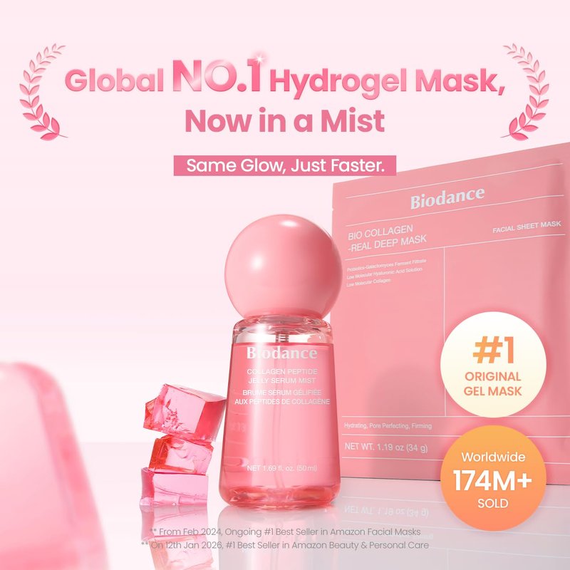 Collagen Peptides Jelly Serum Mist - Hydrating Anti-Aging Face Spray | 1.69 fl. oz Travel Essential