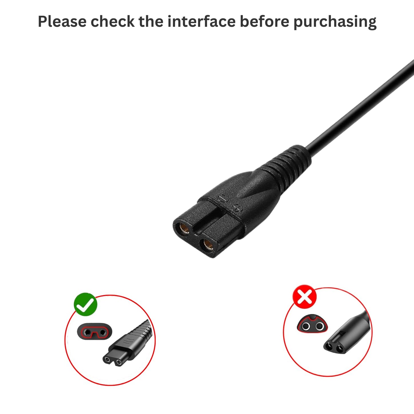 PWFIRIGA 4.5V Replacement Charger for Babyliss Pro Trimmer, Charger Cord Compatible with Babyliss Clipper FX870, FX788, FX787, FXSSM, FX820, FX726, FX825