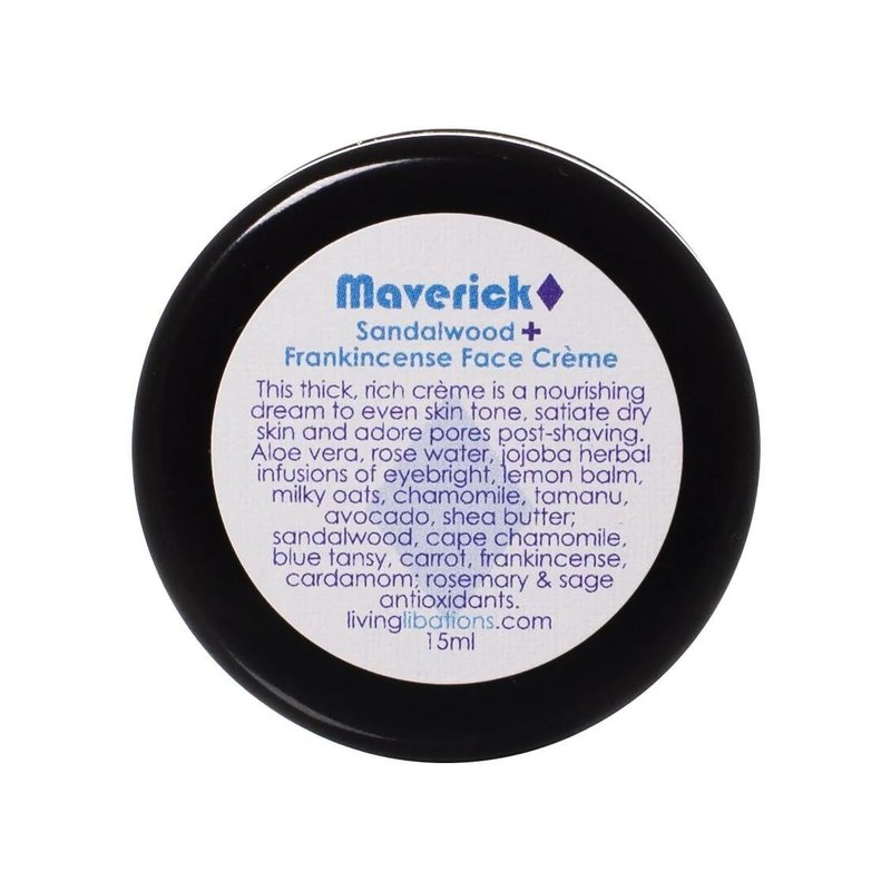 Organic Maverick Face Creme - Natural Vegan Clean Beauty | 0.5 oz (15 ml)