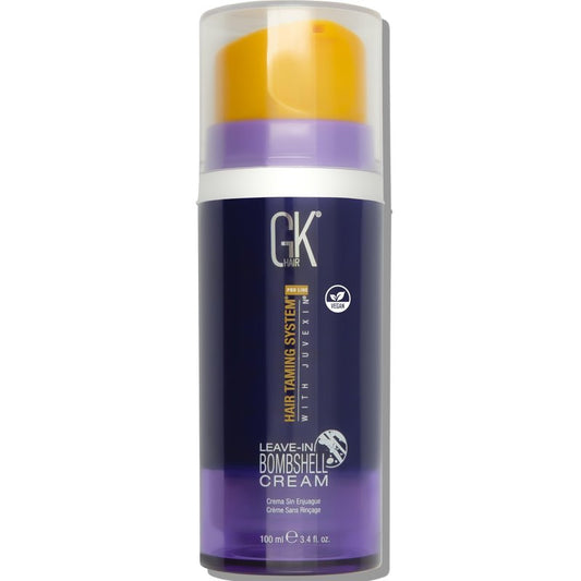 GK HAIR Leave In Bombshell Purple Cream – Purple Leave In Conditioner, Hair Toner for Brassy Hair, Hydrating, Frizz Control for Blonde & Damaged Hair 3.4 Oz