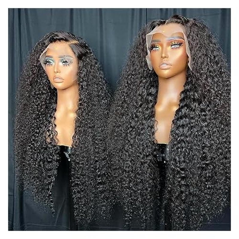 22Inch 13X6 Lace Front Wigs Human Hair 200% Density Deep Wave HD Transparent Lace Front Wigs Human Hair Pre Plucked Glueless Wigs Deep Curly Human Hair for Women With Baby Hair