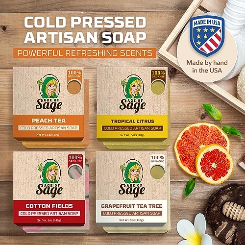 Natural Bar Soap Gift Set for Women Vegan Bath H made Cold Process Artisan with Essential Oil, Aromatic All Moisturizing Wash Soaps, Fragrant Victorian Scent (4 Pack) 1 Count (Pack of 4)