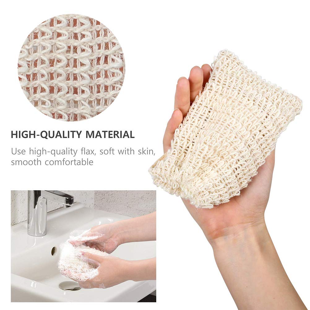 BUYGOO 40Pack Soap Saver Bag Exfoliating Sisal Soap Pouch with Drawstring Bar Wooden Bead Foaming and Drying Exfoliating Net for Bath and Shower