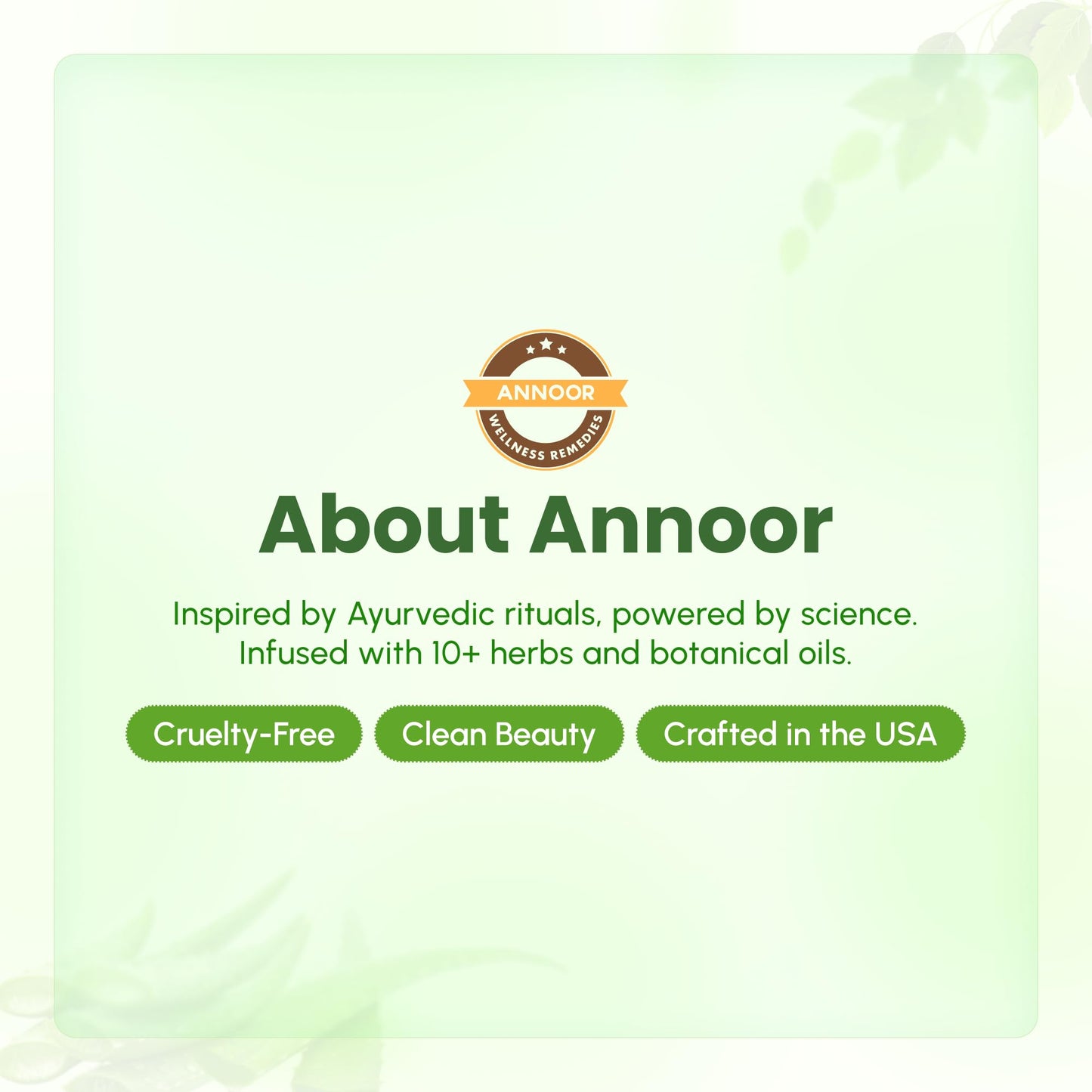 Annoor Ayuverdic Herbal Conditioner 16.9 Fl Oz | Plant-Based | Paraben and Sulfate-Free | With Shea Butter, Argan Oil, Castor Oil, Rice Protein and 10+ Herbs | Shine, Volume and Strength