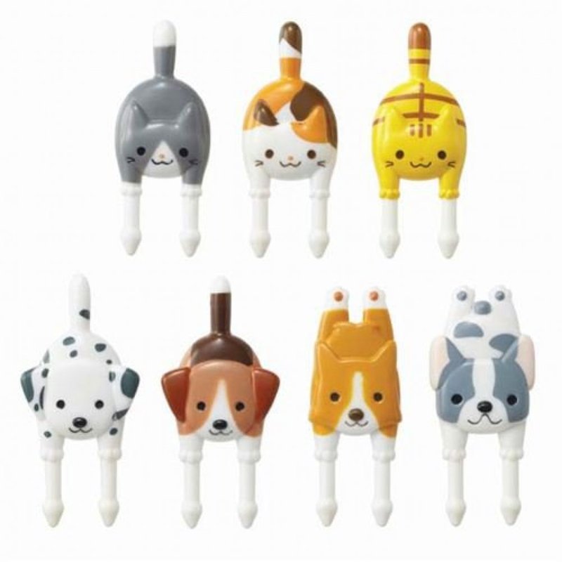 Torune 7-Piece Cat & Dog Food Picks for Bento Boxes, Original Version, BPA Free, Dishwasher Safe
