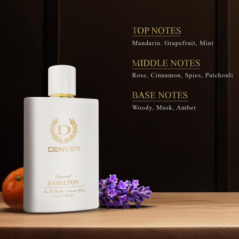 Denver Imperial Eau de Parfum for Men - Long-Lasting Citrus, Spicy & Woody Fragrance | 3.38 Fl Oz (100 ml)