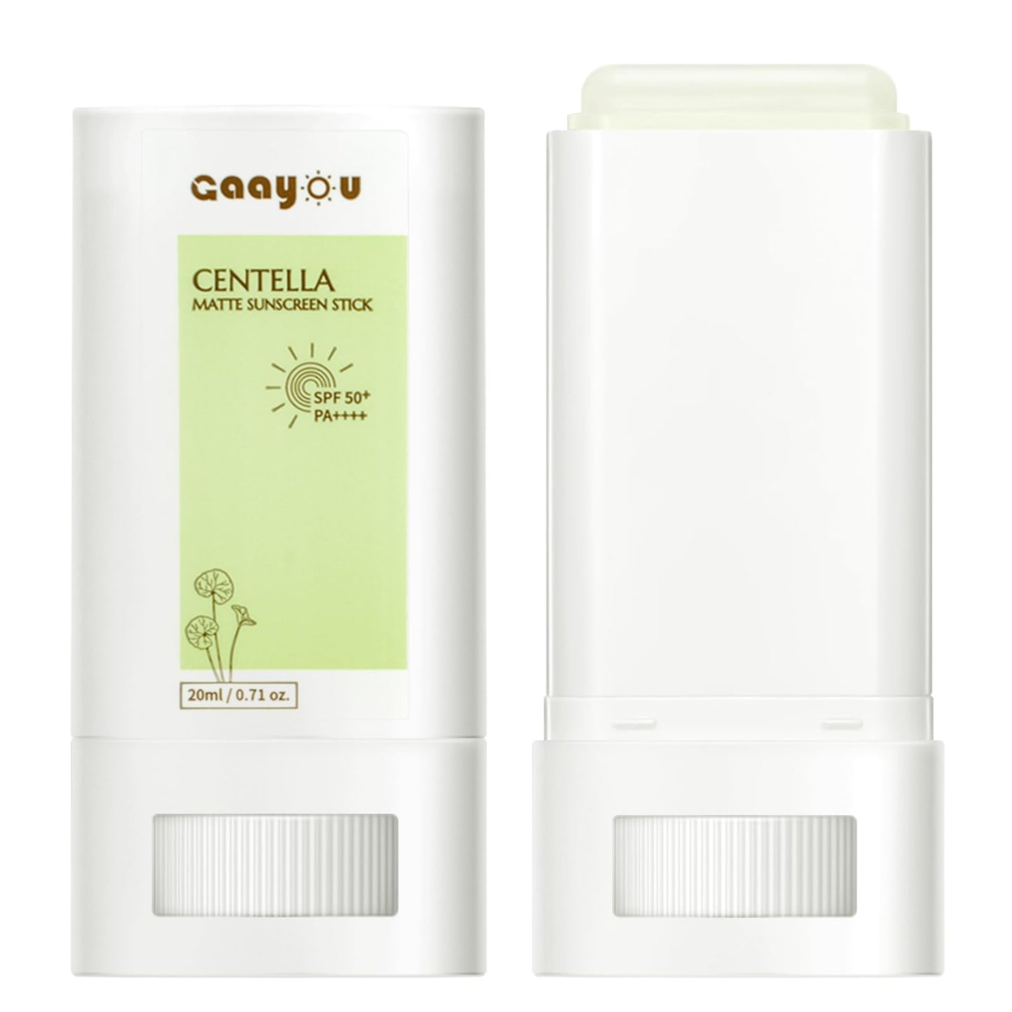 Sunscreen Stick SPF PA50++++ Centella Sunscreen Korean Sunscreen Stick Soothing Moisture Matte Sun Stick for Face & Body Non Greasy, No White Cast