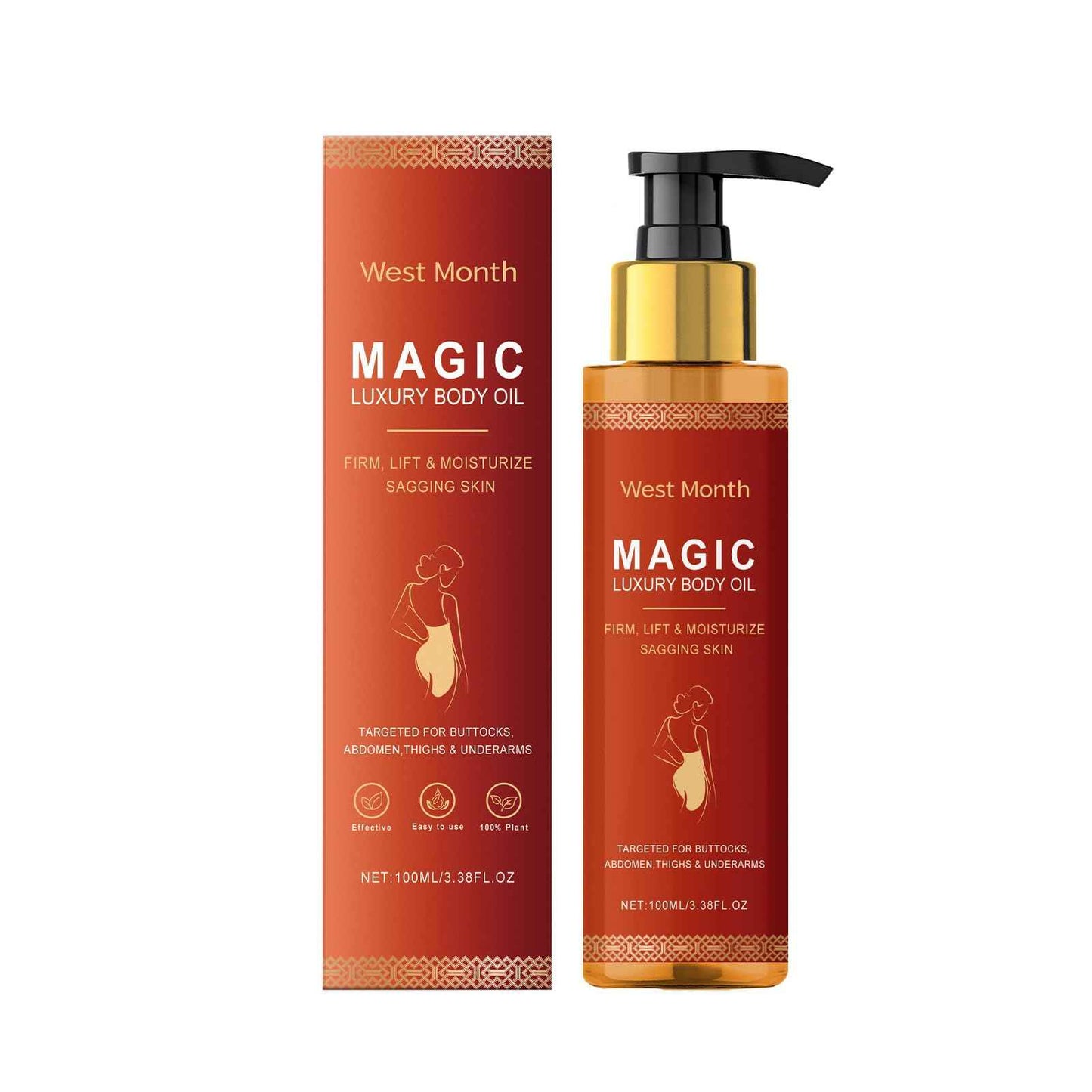 Magic Body Firming Oil, Natural Firming Oil Hydrating Skin, Lightweight & Non-Greasy for Women