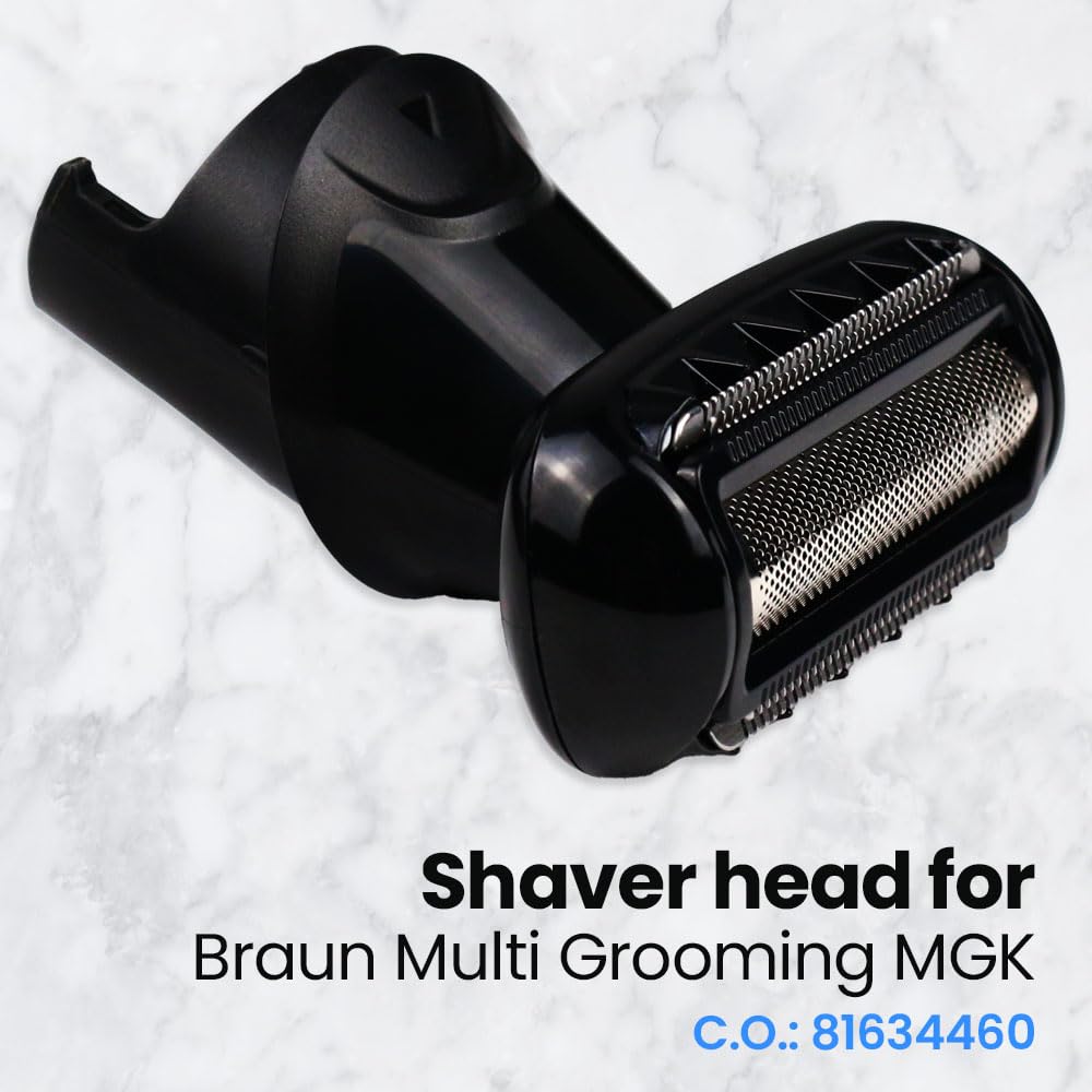 Anakel Home Replacement Shaver Head 81634460 for Braun Multi Grooming Body Shaver | Compatible with MGK3080, 5515, 5541 & 5544 Models