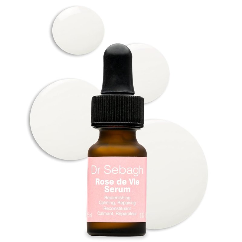 Dr Sebagh Rose de Vie Serum - Nourishing Anti-Aging Formula for Dry, Mature Skin - 0.17 fl oz | Soothes Redness & Irritation