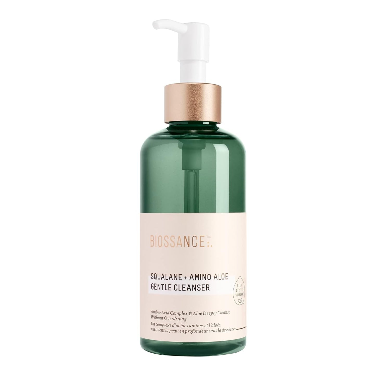 Biossance Squalane + Amino Aloe Face Wash - Hydrating Foaming Cleanser for All Skin Types | Makeup Remover & Pore Cleanser