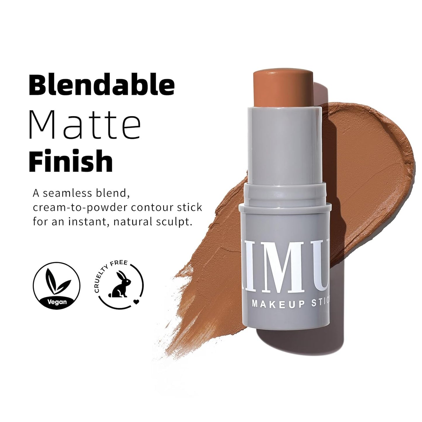KIMUSE Cream Contour Stick Duo - 2-in-1 Blush & Bronzer for All Skin Tones | Lightweight, Waterproof, Highly Pigmented