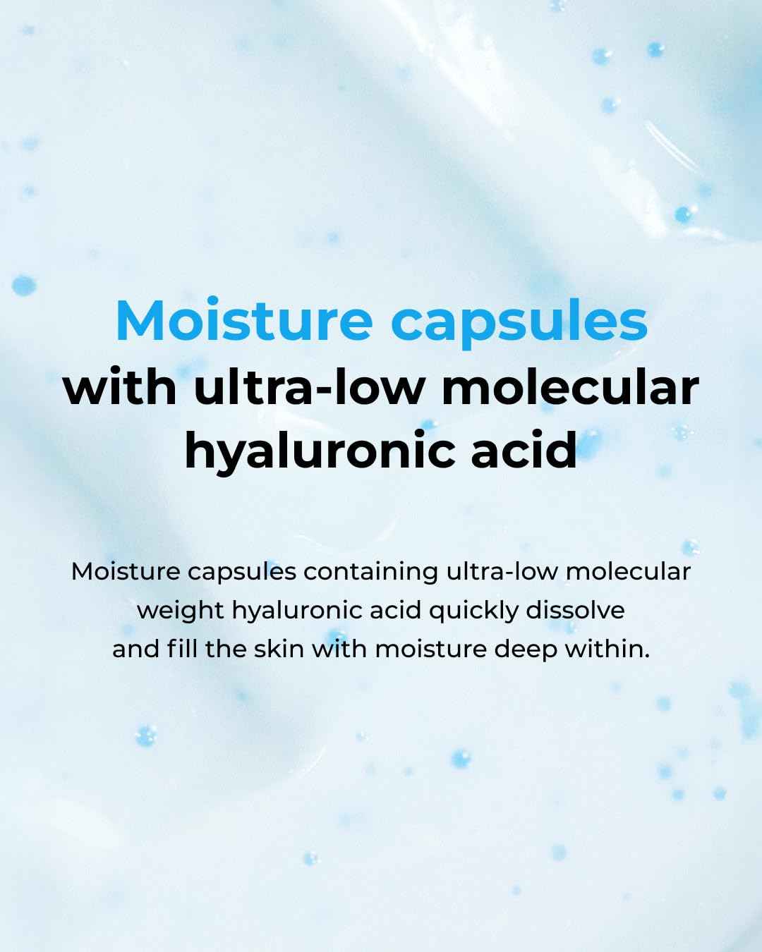 bom Hyaluronic Acid Moisture Cream 1.69 fl oz, Moisturizing Face Cream with Low Molecular Moisturizer Capsules and Vitamins, 100 Hour Hydration, Moisture Lock, Hypoallergenic Vegan Korean Skincare