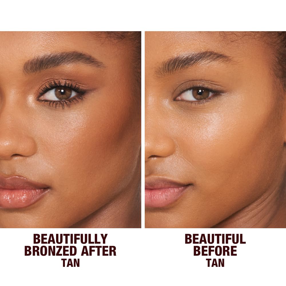Charlotte Tilbury Beautiful Skin Face Makeup & Body Cream Bronzer - Hydrating Hyaluronic Acid & Pro Vitamin D3 to Blur for a Sun-Kissed Glow - Up to 16Hr Wear, Sweat & Humidity Proof - 3 Tan