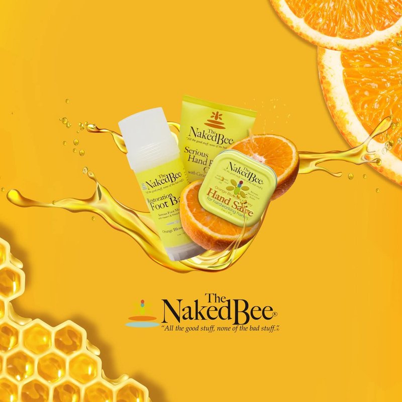 The Naked Bee Hand Cream (8oz) Intensive Nourishing Cream for Smoother and Softer Hand - Unscented Deep Moisture and Repair for Dry Skin