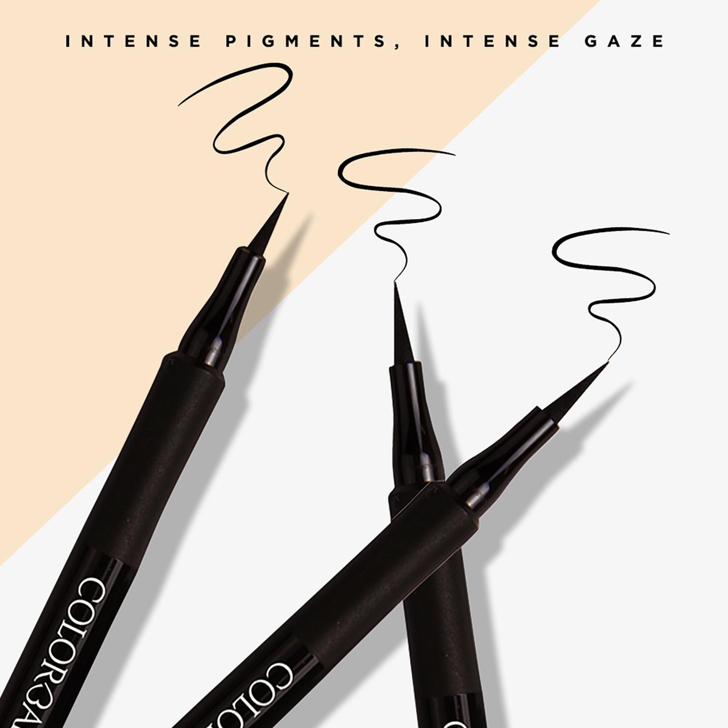 Colorbar Ultimate Eye Liner - 3-in-1 Collection Black Liquid Eyeliner - Waterproof and Transfer-Proof - Eyeliner Pen - 001 Ultimate Black - 0.03 oz