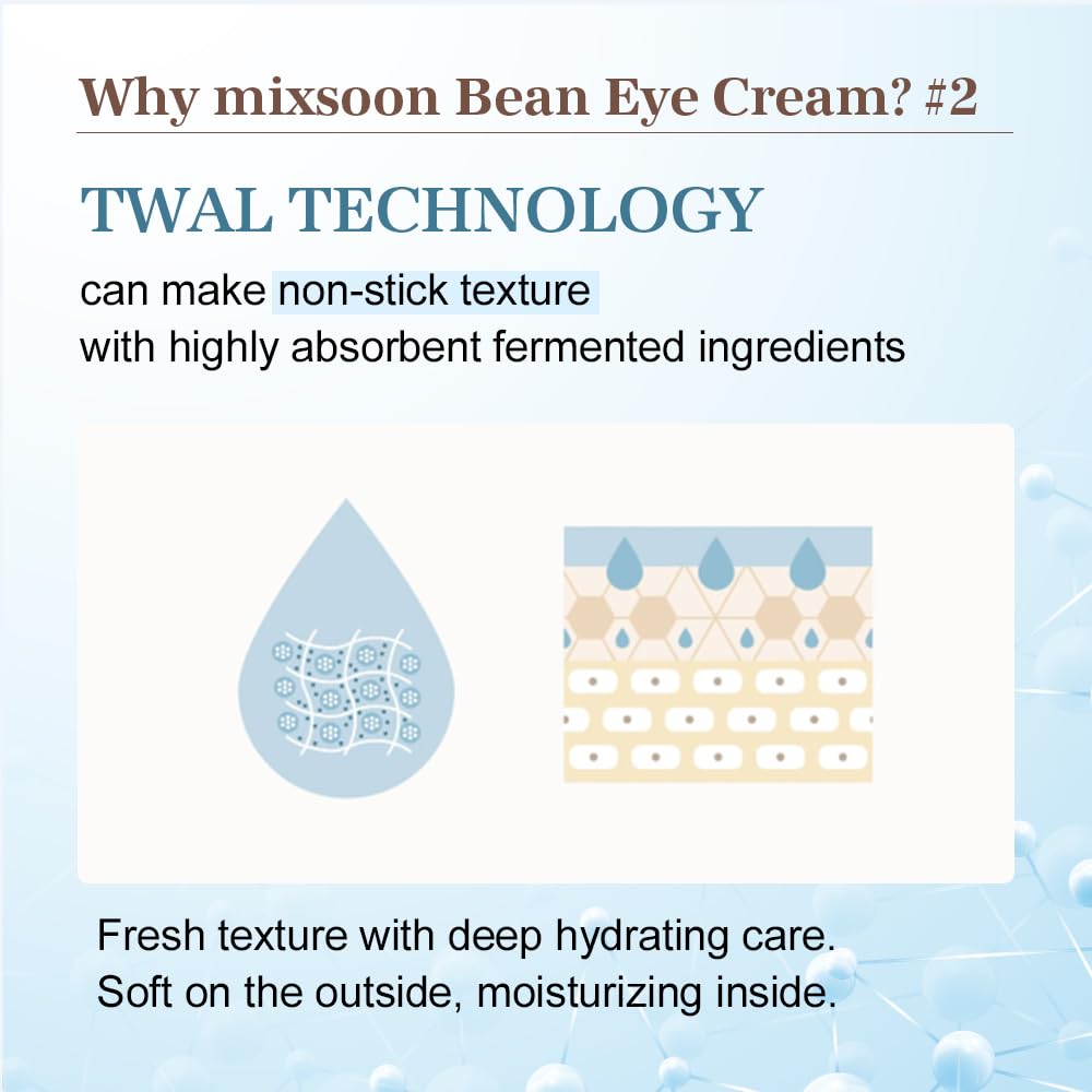 Bean Eye Cream - Hydrating 0.67 fl oz | Nourishing 1.69 fl oz for Dark Circles & Puffiness