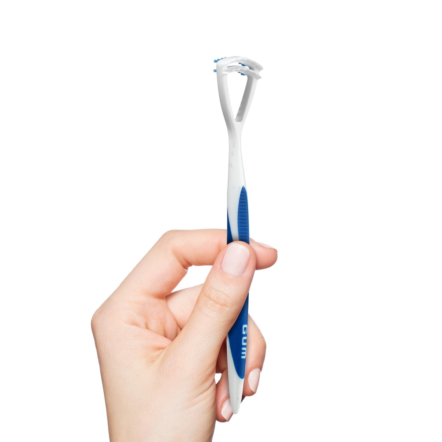 GUM Tongue Cleaner, Dual-Action Soft-Bristled Tongue Brush with Tongue Scraper for Better Oral Hygiene & Bad Breath Control, Pack of 3