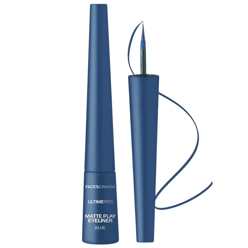 Matte Play Eyeliner - Blue | Smudge-Proof Quick Dry Liquid for Precise Definition | Bold Matte Finish, Long-Lasting Wear, Easy Glide - 0.08 Fl Oz