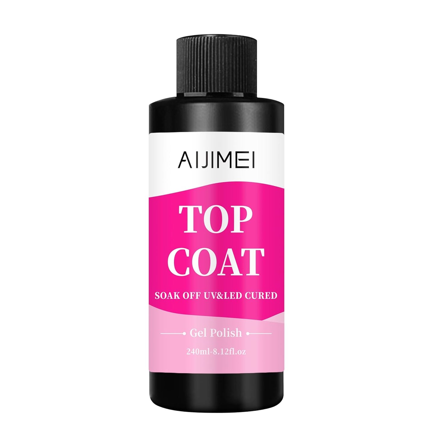 Premium Gel Top Coat Nail Polish - Long Lasting Finish for Salon-Grade Nails | 240ml (8 Fl Oz)