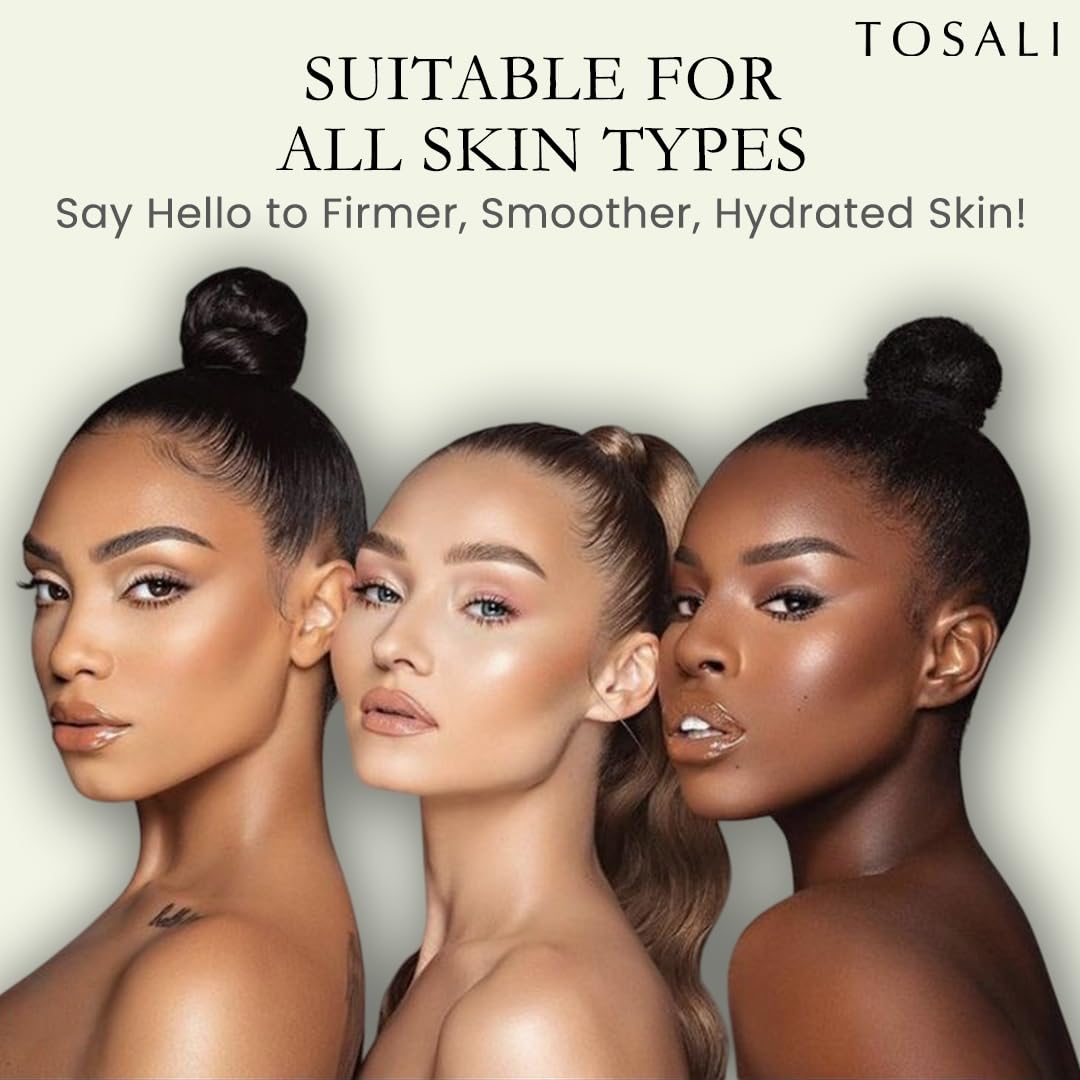 TOSALI Anti Aging Skincare Set – Daily Peeling Mask (6.8 oz), Deep Wrinkle Serum (1.7 fl oz) & Face Cream (1.7 oz) – Hydrating, Brightening, Wrinkle Reduction & Skin Firming for All Skin Types