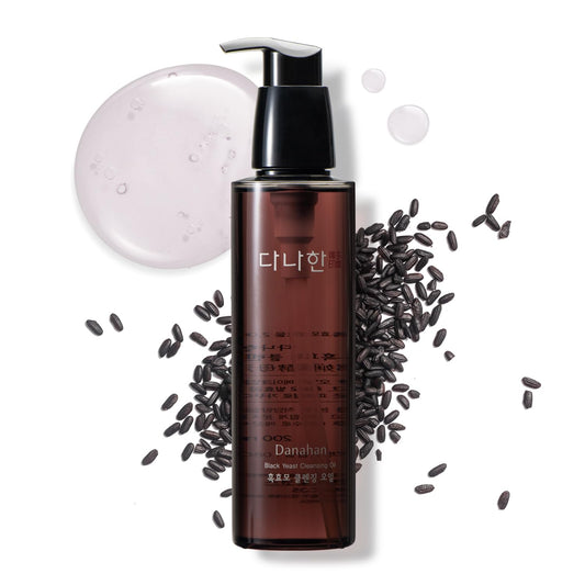 Danahan Black Yeast Cleansing Oil 200ml 6.76 Fl. Oz. Gentle Makeup Remover Facial Cleanser Plant-based Vegan Oil Korean Skincare