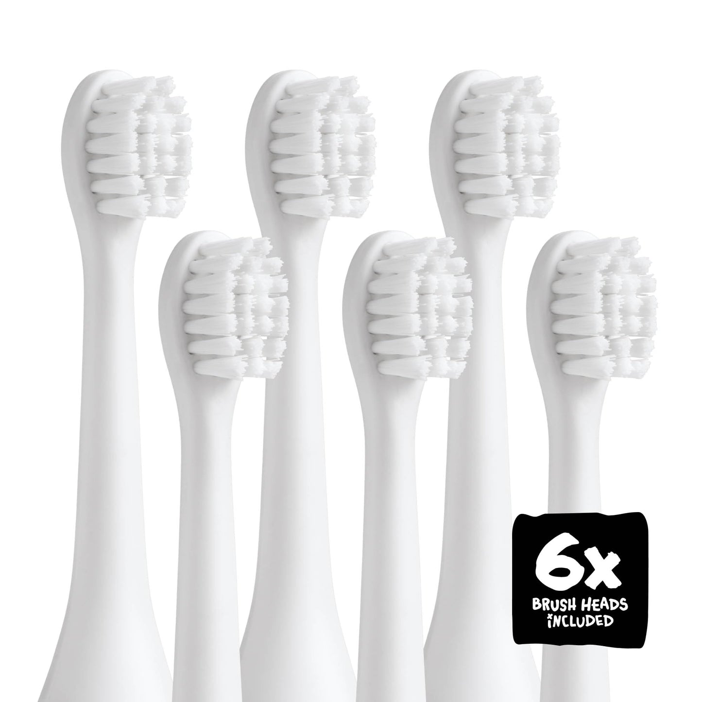 Made By Dentists Kids Electric Toothbrush Replacement Heads – 6 Heads (2x3) - Soft Bristles Brush Head for Gentle Care, 18 Months Supply