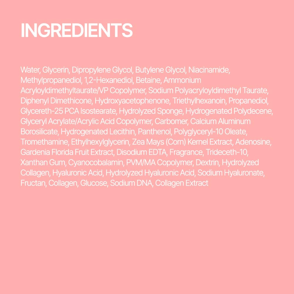 DPPR PDRNCUBE Middleshot 2000 Serum, Facial Serum for Daily Skin Care, Glass Skin, Pink Collagen Serum for Glowy Skin, Serum for Smile Lines, Korean Skincare, Niacinamide(1.01 fl.oz / 30ml)