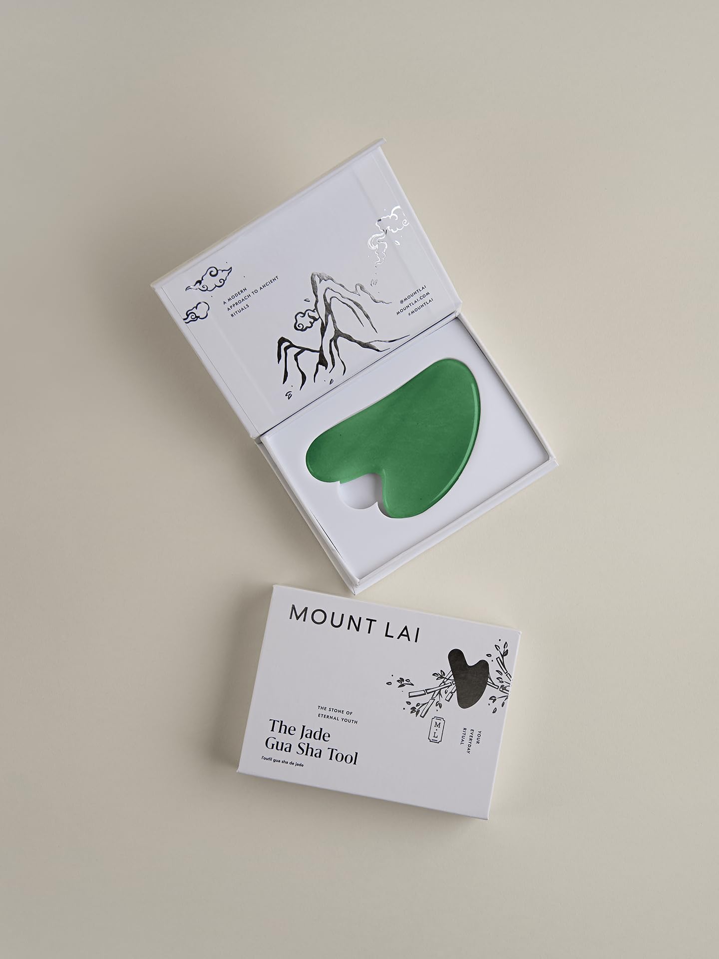 Mount Lai - The Jade Gua Sha Facial Lifting Tool | Face Sculpting Tool for Skin Care | Guasha Tool for Face and Body | Facial Massage Tools to Relieve Muscle Tension and Reduce Puffiness