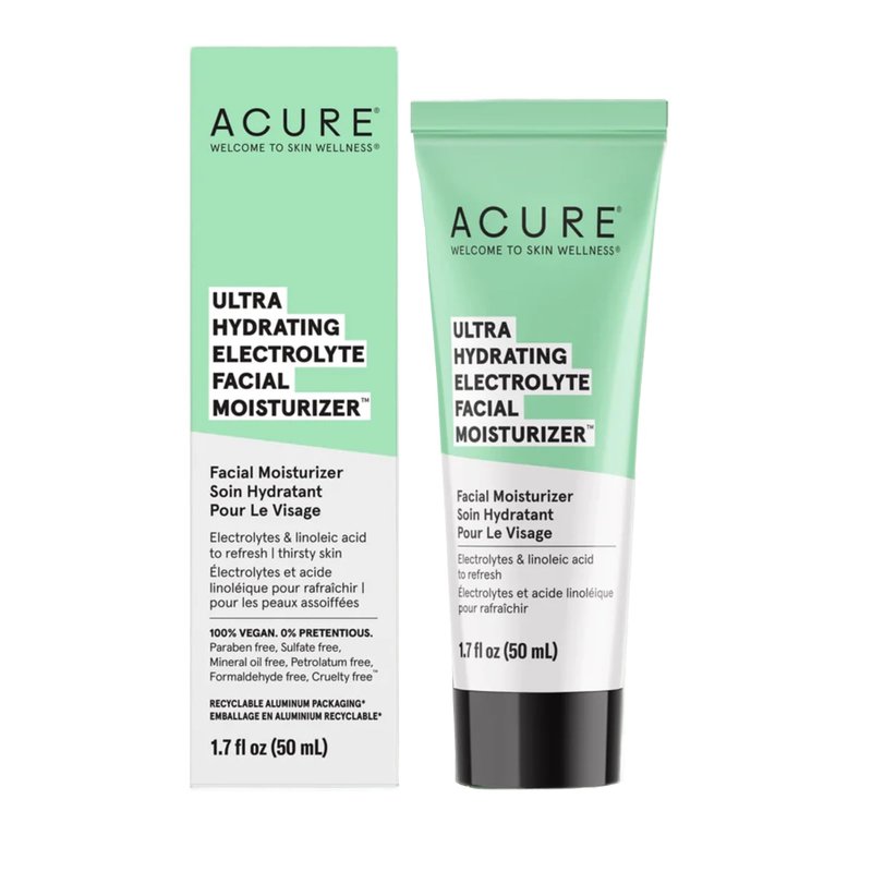 Acure Ultra Hydrating Plant Ceramide Facial Lotion - Morning Face Moisturizer for Deep Hydration, Skin Tone Balance - Made & Extract from Plant Ceramide, Niacinamide & Rice Bran Oil, 1.7 fl oz