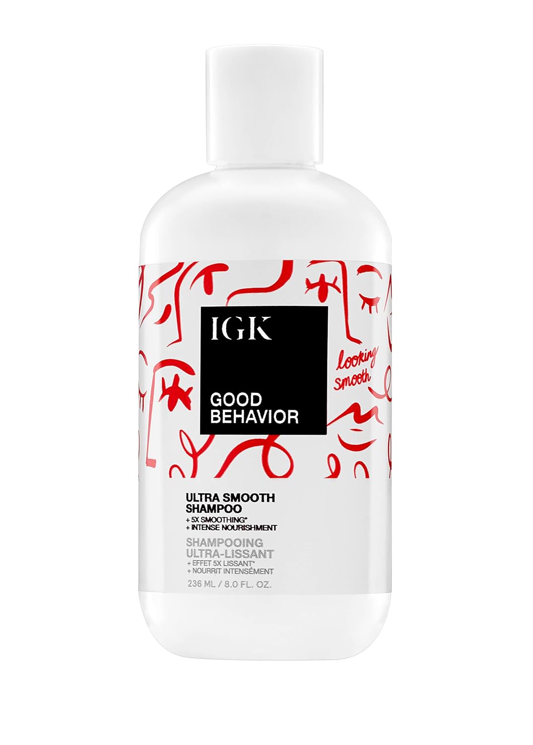 IGK Good Behavior Ultra Smooth Shampoo - Frizz Control & Hydration | Vegan & Cruelty-Free | 8 Oz