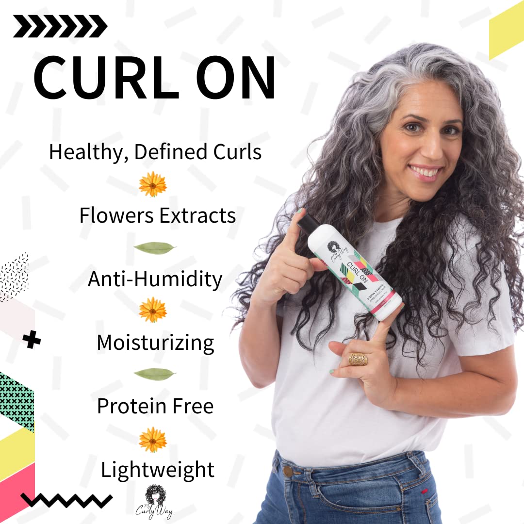 Leave In Conditioner for Curly Hair - Nourishing Fruit & Flower Extracts | 10 Oz Vegan Curl Moisturizer Cream