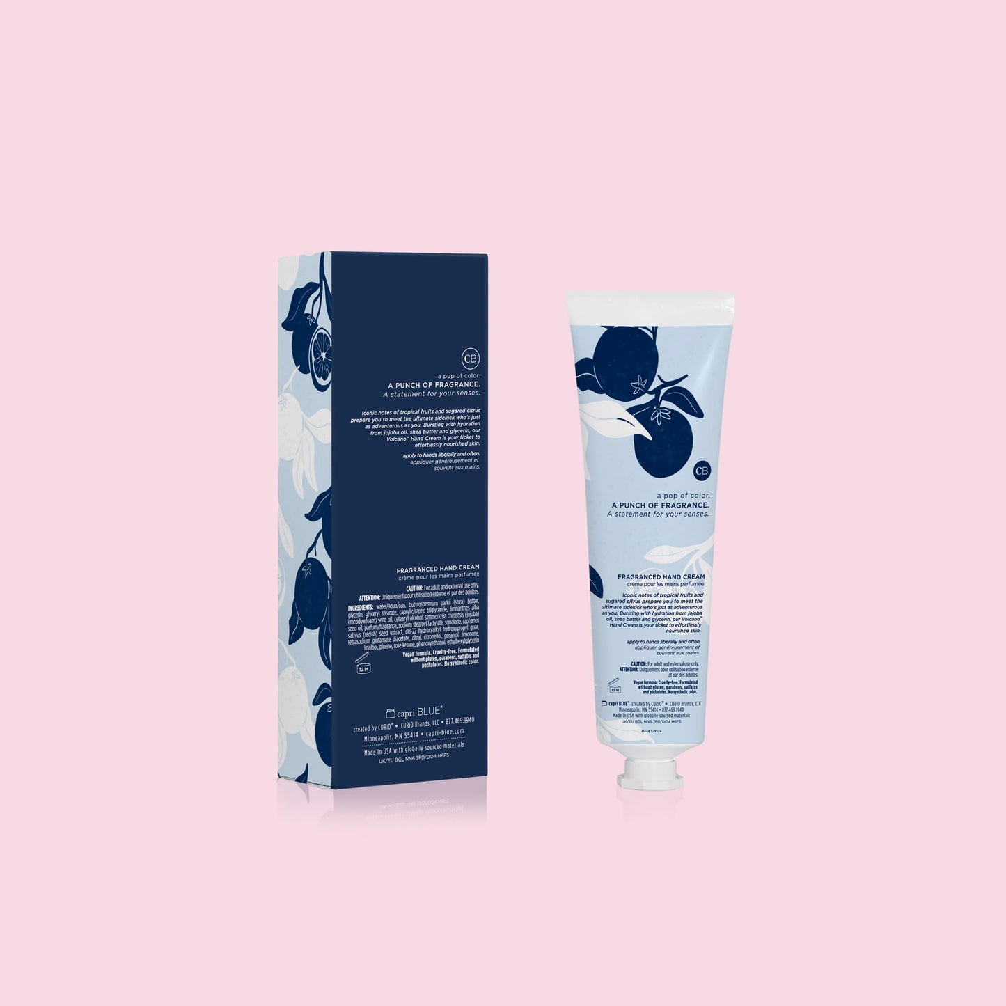 Capri Blue Moisturizing Hand Cream Travel Size – Flora Edit Collection – Nourishing Hand Cream for Dry Cracked Hands with Jojoba Oil & Shea Butter – Purse Essentials for Skin Care (Volcano, 3 oz)