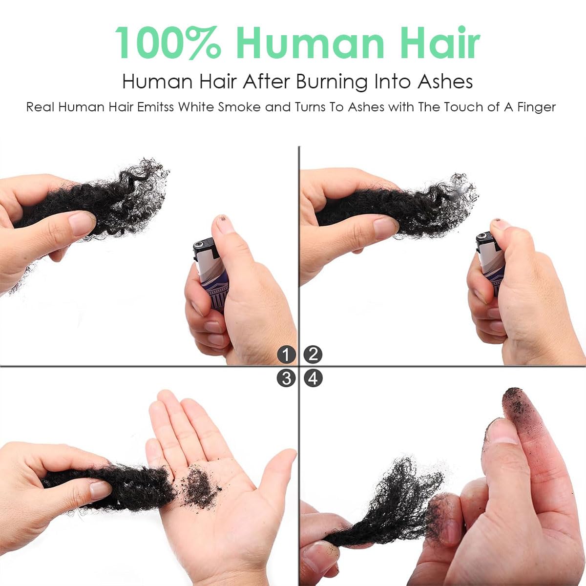 Afro Kinkys Bulk Human Hair for Permanent Micro Locs/Twists/Braids/Repair MChocolate Brown 4C Afro Kinky Curly Bulk Human Hair 12 Inch 50g/pack