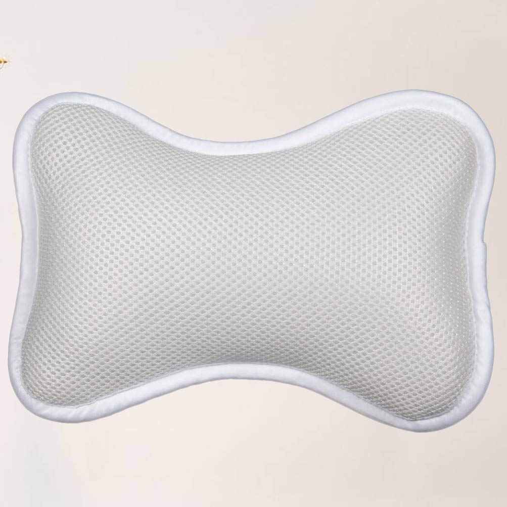 Artibetter Bath Neck Rest Non-Slip Bath Pillow with Suction Cups Support Neck and Shoulders for Bathtub Bathing Pillow
