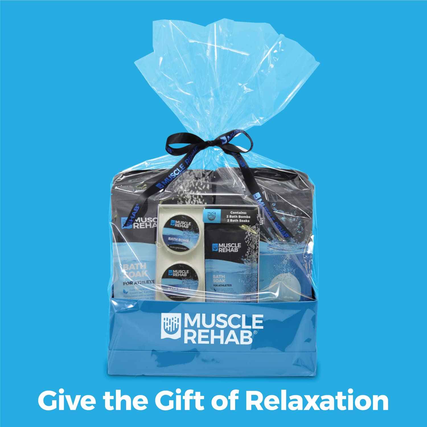 Muscle Rehab Epsom Salt Bath Bombs with Arnica (4 Pack) | Magnesium Recovery Soak for Sore Muscles, Post-Workout Relief & Relaxation | Eucalyptus, Turmeric & Clary Sage Essential Oils