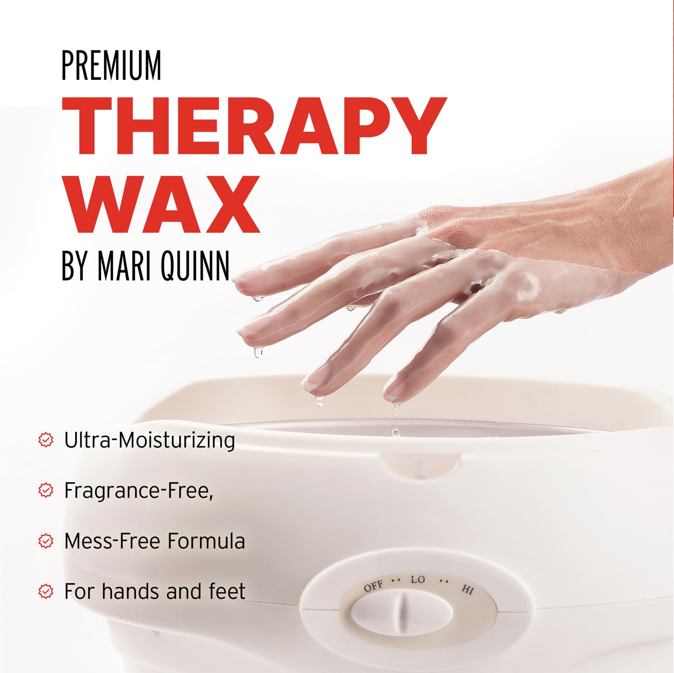 BW Blended Waxes, Inc. Therapy Wax by Mari Quinn, Premium Paraffin Wax Bath for Hands and Feet with Vitamin E and Jojoba Oil, Unscented Paraffin Wax Therapy for Soft and Moisturized Skin, 6 lb