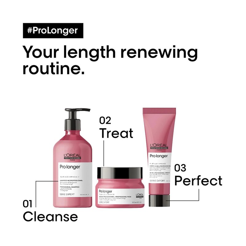 L'Oréal Professionnel Paris Pro Longer Heat Protectant Cream - For Thinned Hair, Fills and Visibly Reduces Appearance of Split Ends, Provides Thicker Hair and Shine