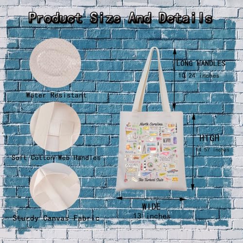 MINIGIU North Carolina Tote Bag - Perfect for Trips and Moving Gift
