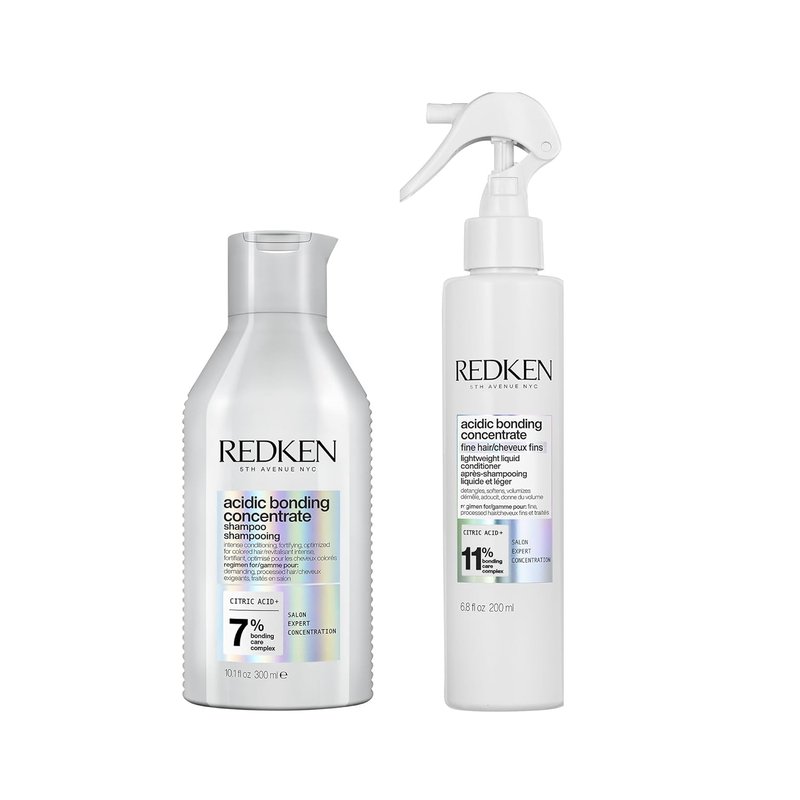 Redken Bonding Shampoo & Conditioner Set - Repair Fine, Damaged Hair | Acidic Bonding Concentrate | Strengthens Weak Hair