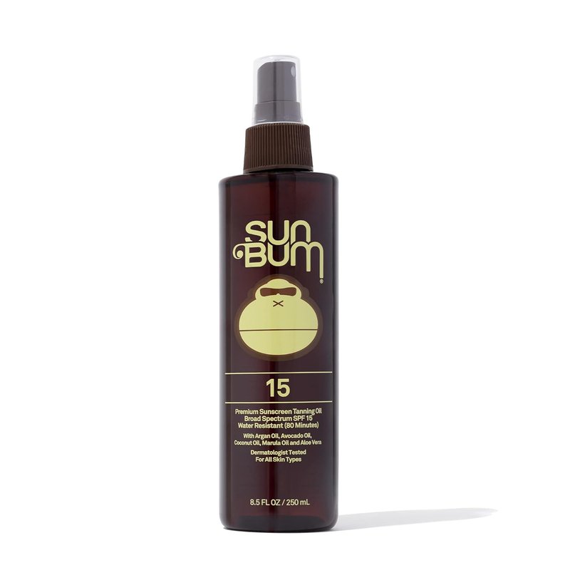 Sun Bum SPF 50 Sunscreen Spray & SPF 15 Tanning Oil Bundle - Reef-Safe Sun Protection