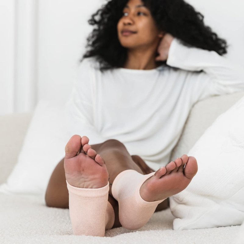 Moisturizing Gel Socks for Dry Cracked Heels - Soft Heel Repair Overnight Comfort | 2 Pairs