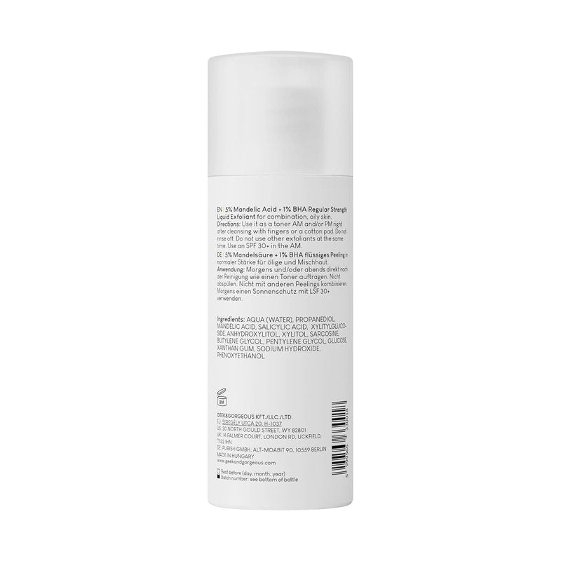 Mandelic Acid BHA Treatment for Blackheads & Enlarged Pores - Oily & Combination Skin | 100 ml