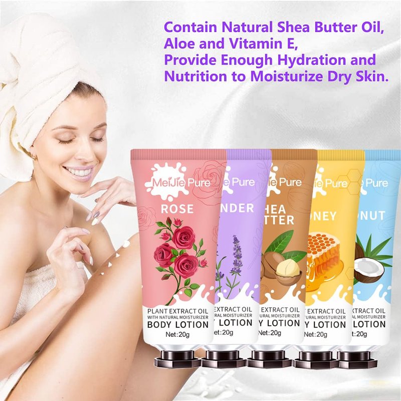 20 Pack Lotion for Women,Body Lotion for Dry Skin,Mothers Day Gifts,Teacher Appreciation Gifts,Nurses Gift,Thank You,Travel Size Natural Fragrance Body Moisturizer With Shea Butter,Baby Shower Favors