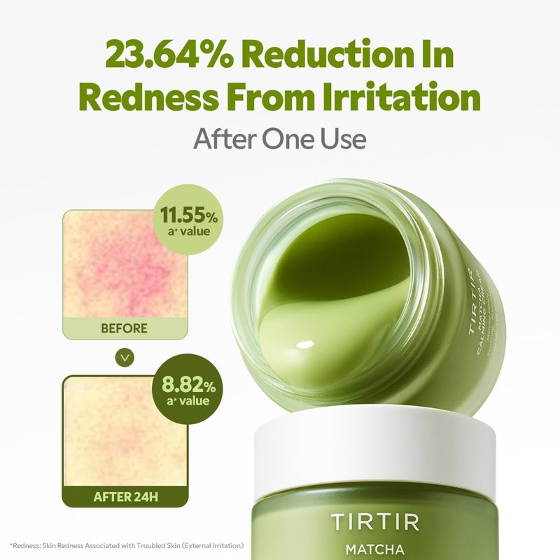 TIRTIR Matcha PDRN Calming Cream 1.69 Fl Oz | 24H Hydrating Korean Cruelty Free Moisturizer Daily Skin Care for Sensitive to All Skin