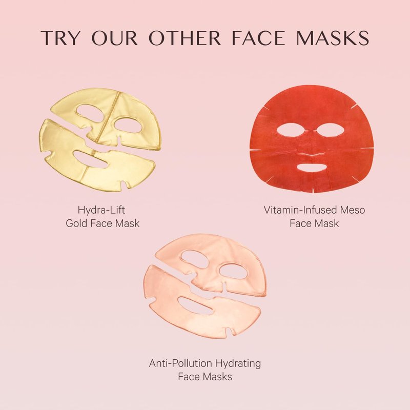 MZ SKIN Hydra-Lift Gold Face Mask Pack of 1 - Niacinamide-Enhanced Hydrogel Treatment for Brightening Radiance, Restoring & Firmness, With Gold Nano Particles, Hyaluronic Acid, Vitamin C & Collagen