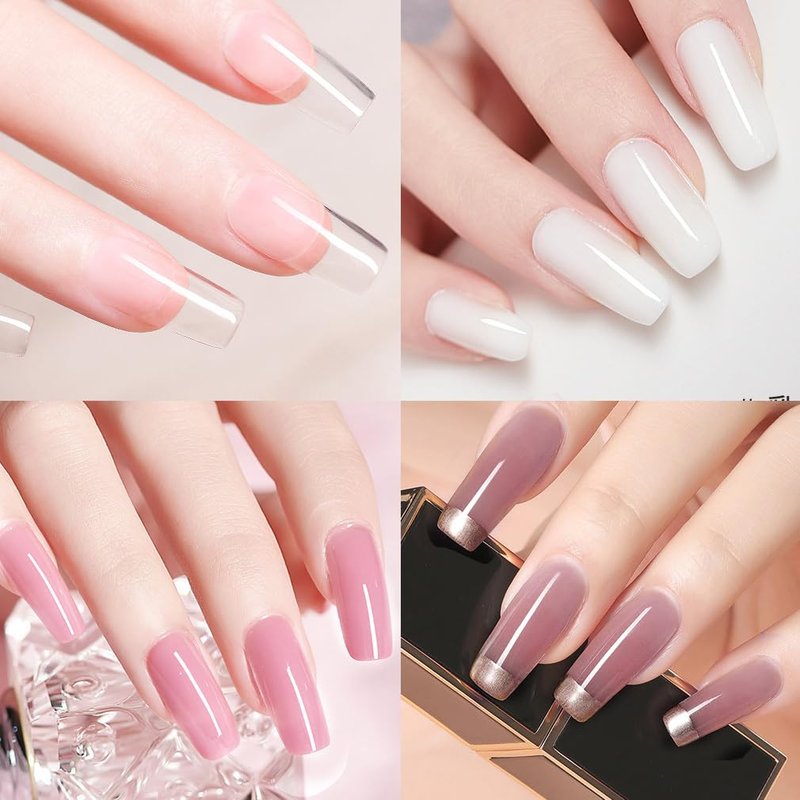 VENALISA Builder Nail Gel, 50ml Jelly Nude Pink Hard Gel for Nails Extension, Polygel Nail Art Manicure