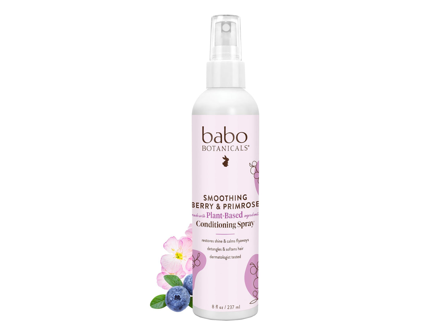 Babo Botanicals, Detangler Instantly Smooth Berry Primrose, 8 Fl Oz